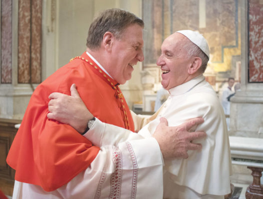 Cardinal Joseph Tobin with Pope Francis